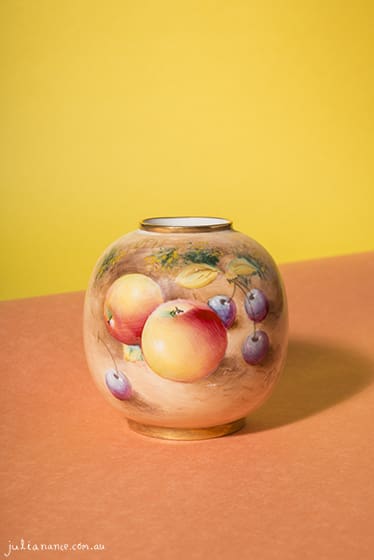product photography of vintage vase